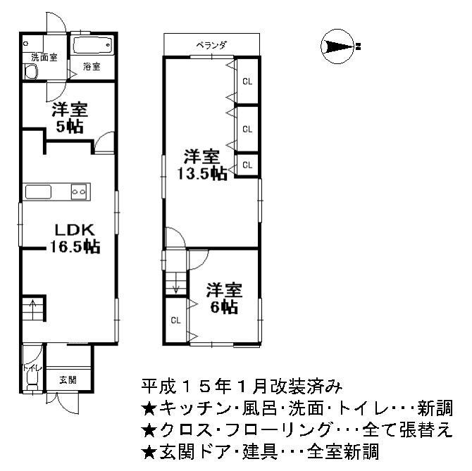 Floor plan. 9.3 million yen, 3LDK, Land area 94.95 sq m , Building area 78.7 sq m