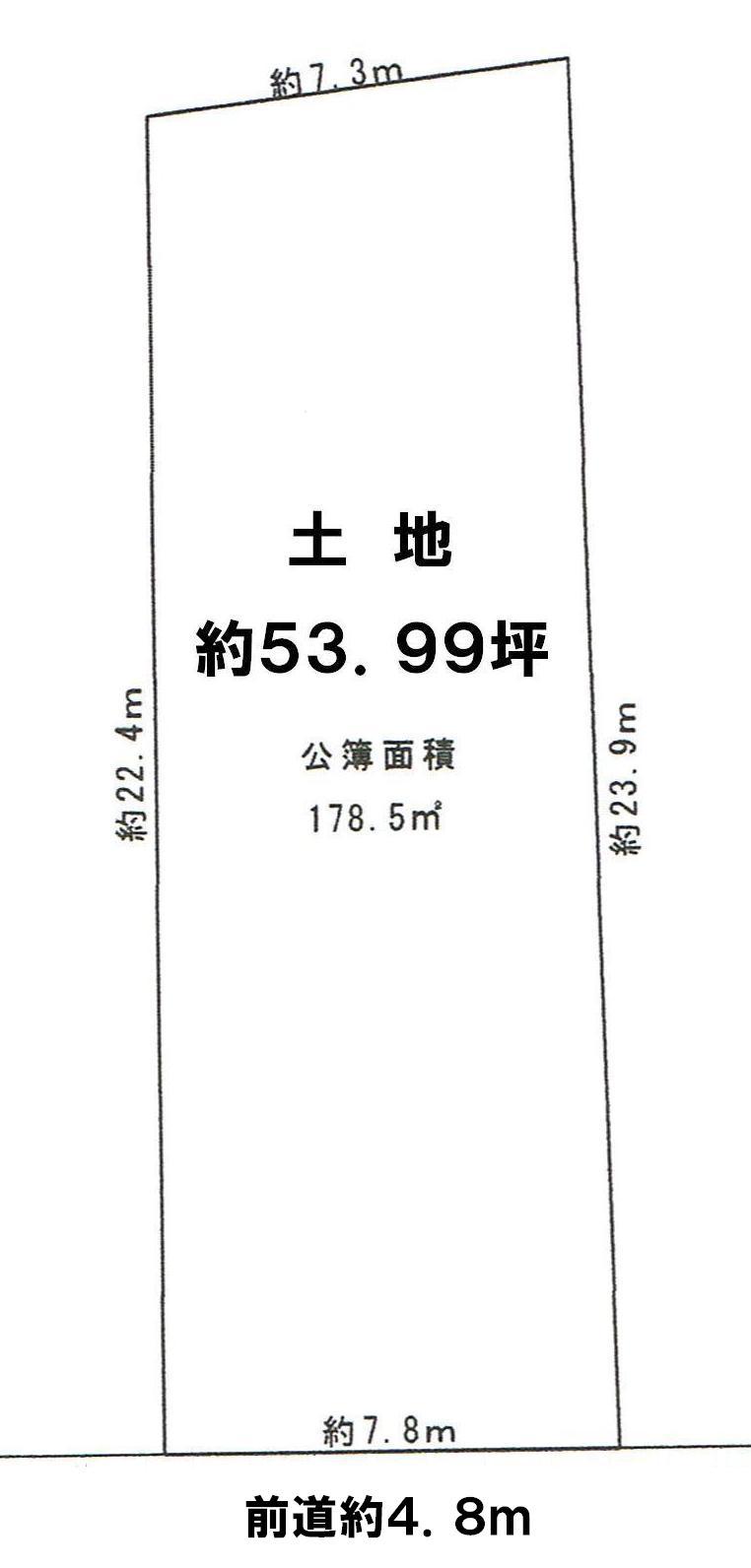 Compartment figure. Land price 22 million yen, Land area 178.5 sq m compartment view