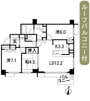 Floor: 3LDK, occupied area: 73.79 sq m, Price: 49.8 million yen