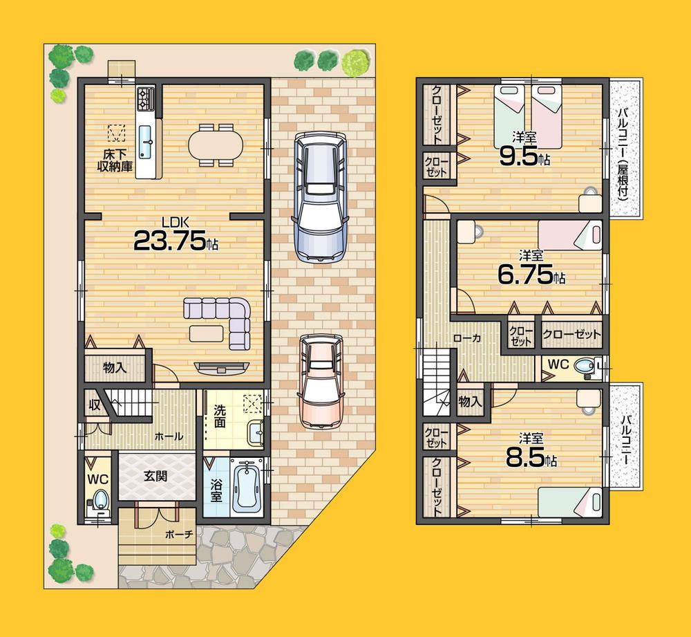 Floor plan. (No. 10 locations), Price 23,900,000 yen, 3LDK, Land area 108.21 sq m , Building area 115.82 sq m