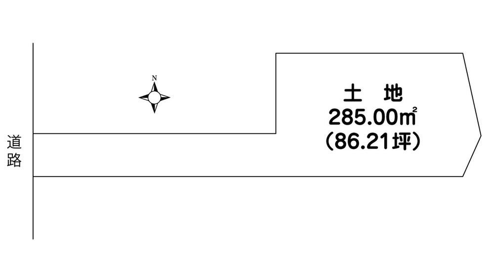 Compartment figure. Land price 25 million yen, Land area 285 sq m