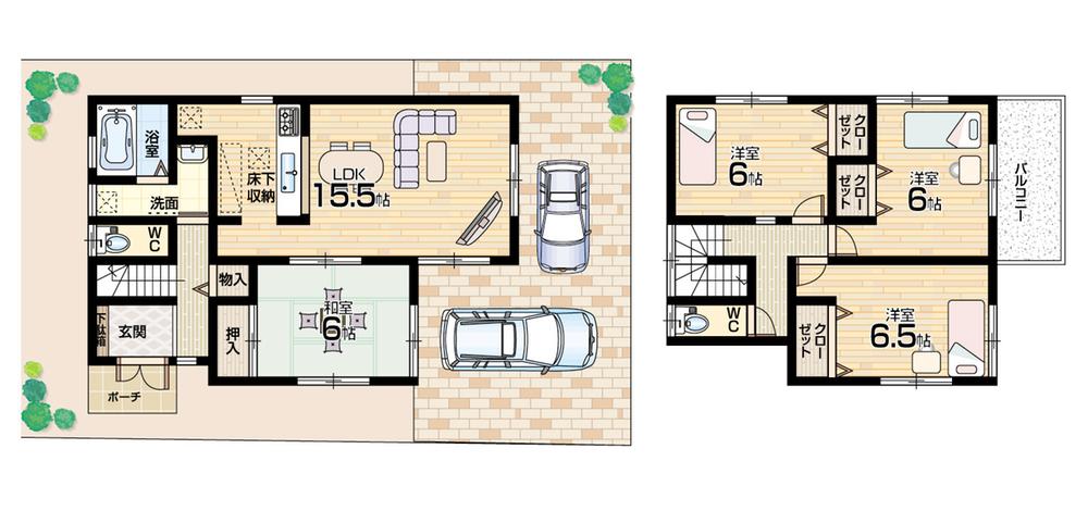 Floor plan. 27,800,000 yen, 4LDK, Land area 111.95 sq m , Building area 95.17 sq m