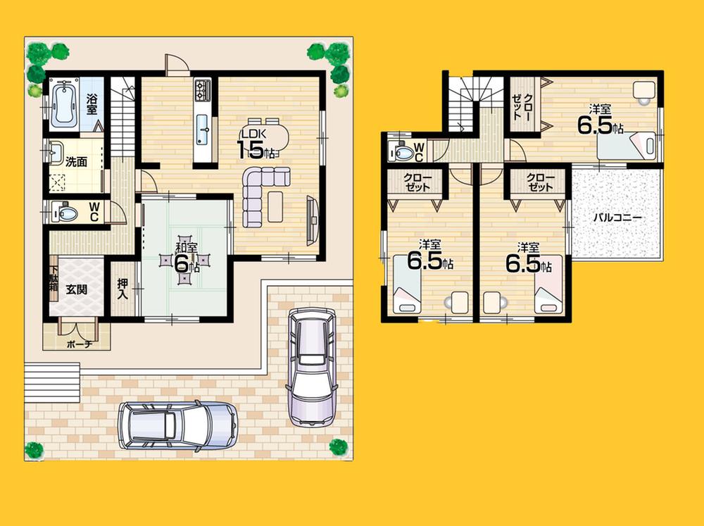 Floor plan. (No. 2 locations), Price 29,800,000 yen, 4LDK, Land area 125.01 sq m , Building area 96.39 sq m