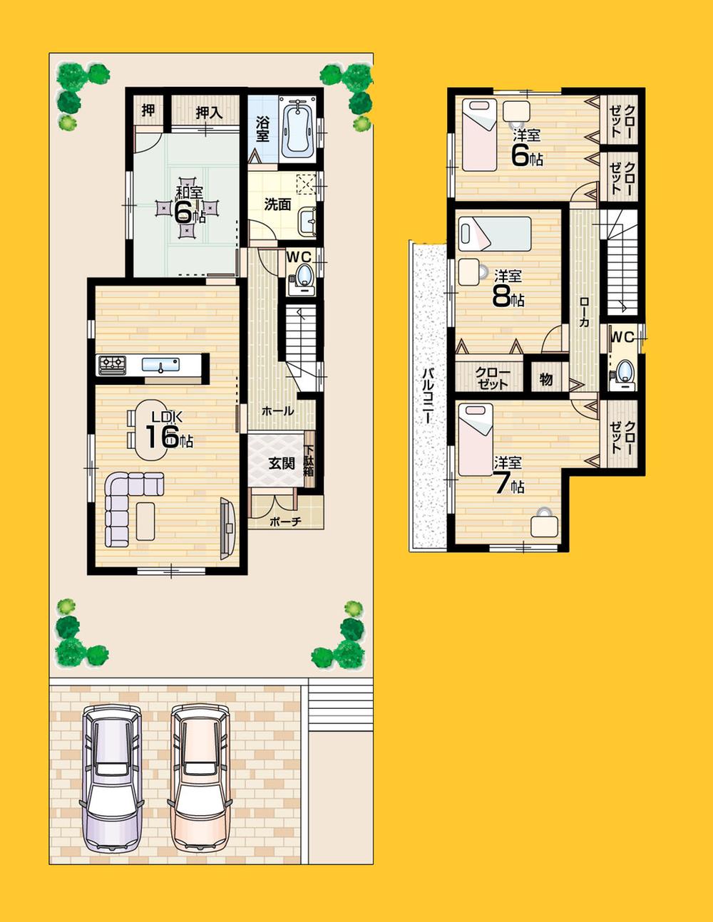 Floor plan. (No. 1 point), Price 29,300,000 yen, 4LDK, Land area 151.57 sq m , Building area 100.44 sq m