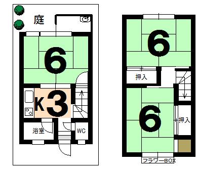 Floor plan. 3K, Price 4.8 million yen, Occupied area 43.47 sq m