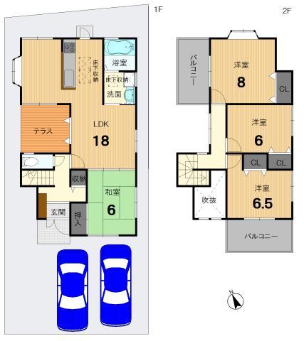 Floor plan. 35,790,000 yen, 4LDK, Land area 130.5 sq m , Building area 100.44 sq m