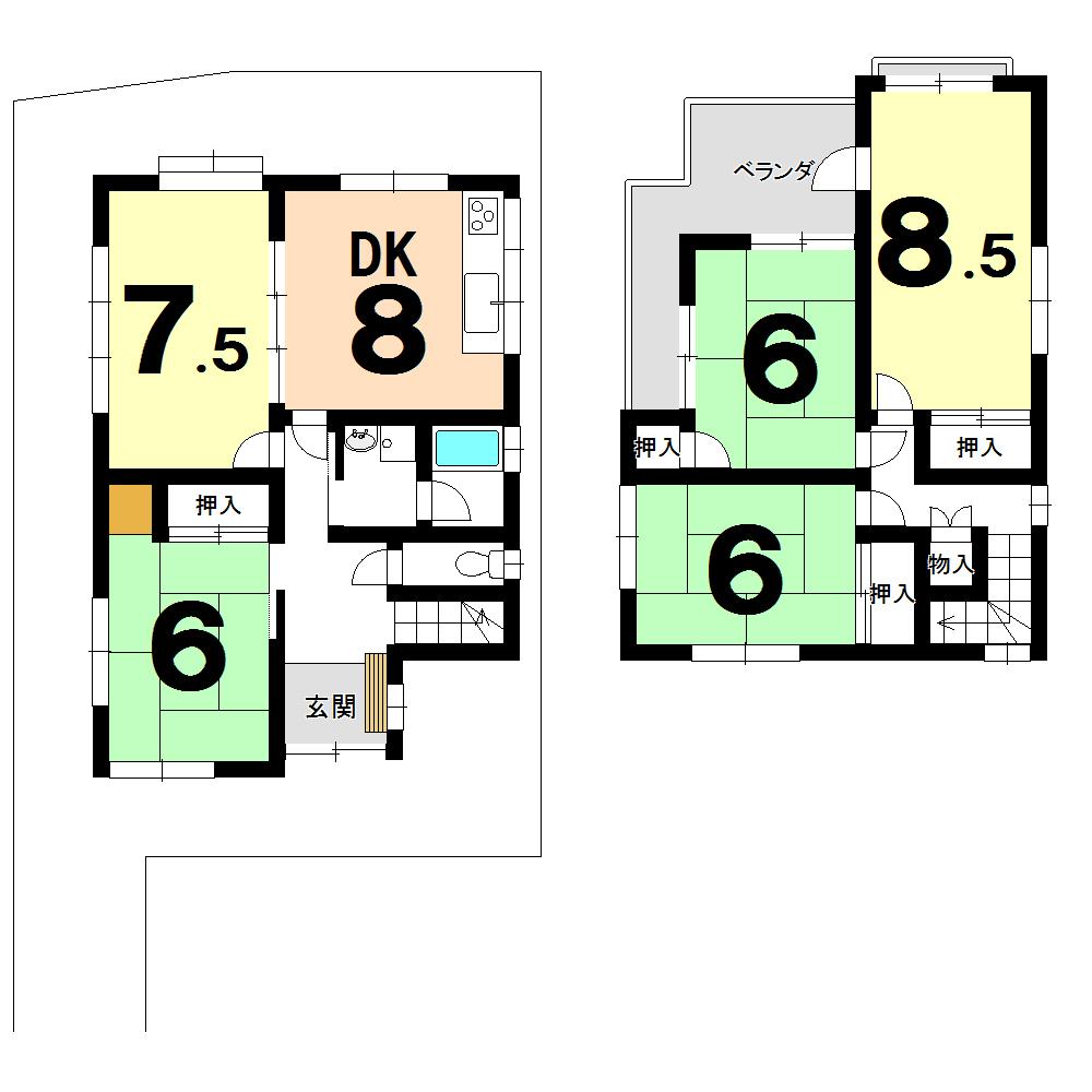 Floor plan. 16.1 million yen, 5DK, Land area 152.59 sq m , Building area 92.34 sq m