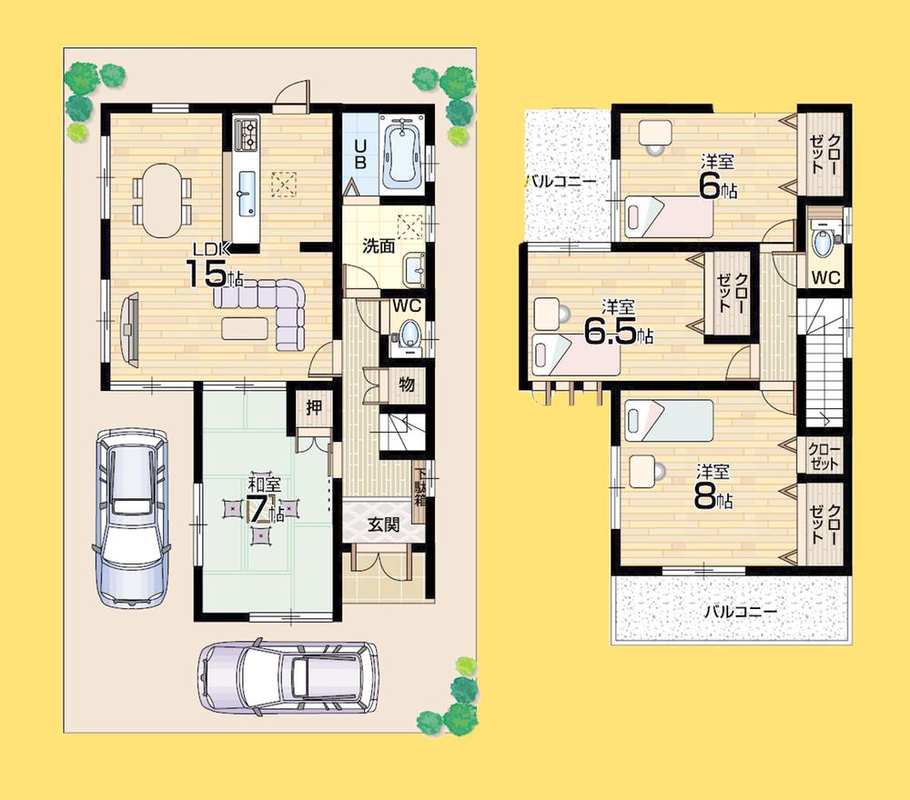 Floor plan. 768m until Bandai Hazukashi shop