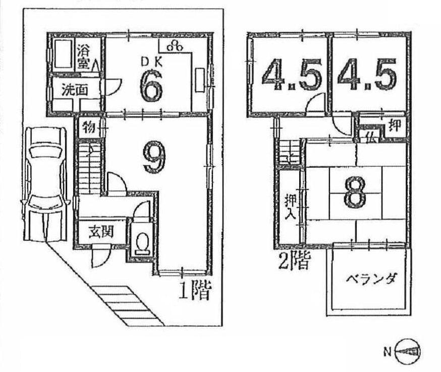 Floor plan. 11.8 million yen, 4DK, Land area 66.12 sq m , Building area 71.68 sq m