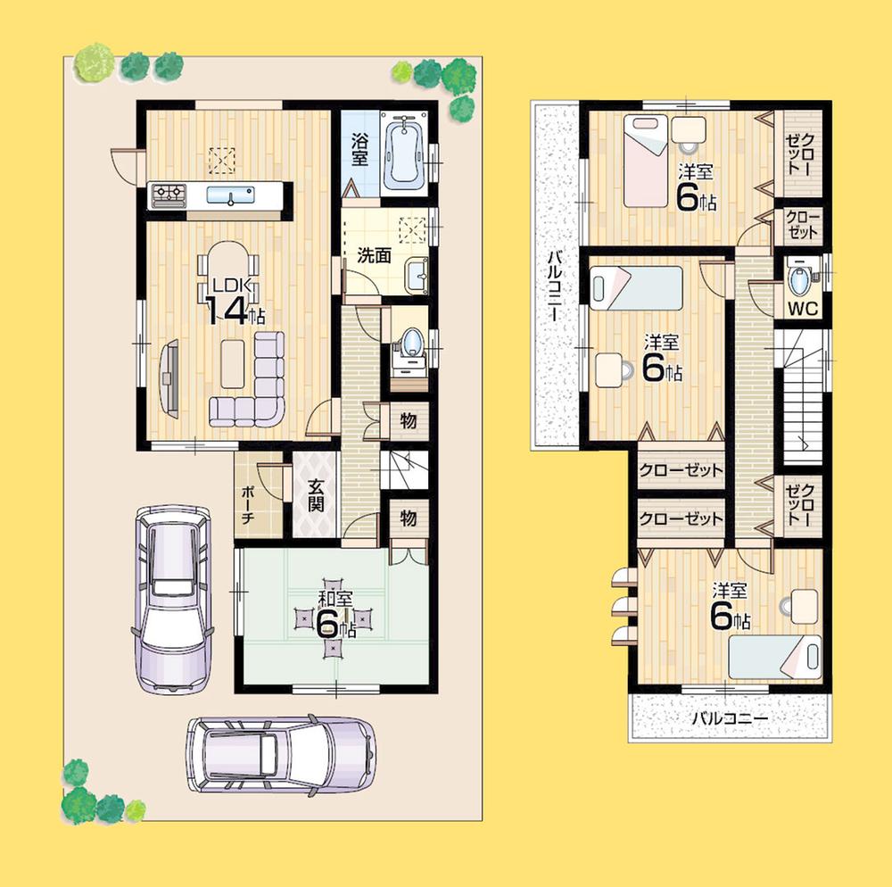 Floor plan. (No. 19 locations), Price 25,300,000 yen, 4LDK, Land area 110.75 sq m , Building area 95.22 sq m