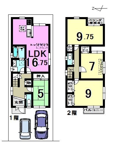 Floor plan. 22,800,000 yen, 4LDK, Land area 104.76 sq m , Building area 110.16 sq m floor plan