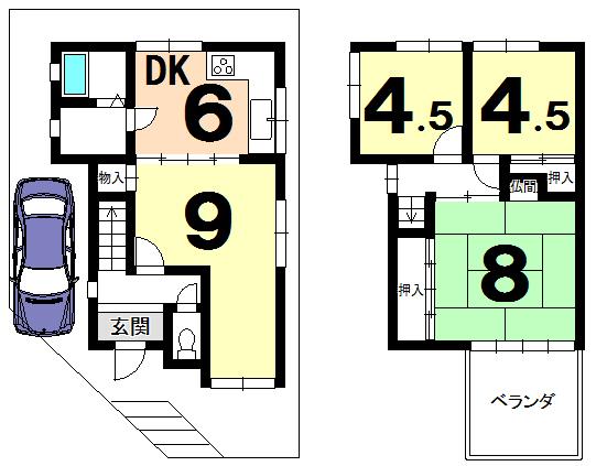 Floor plan. 11.8 million yen, 4DK, Land area 66.12 sq m , Building area 66.12 sq m