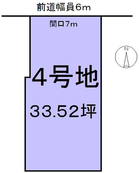 Compartment figure. Land price 17.3 million yen, Land area 110.83 sq m