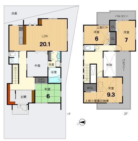 Floor plan. 67,800,000 yen, 4LDK, Land area 179.09 sq m , Building area 130.34 sq m