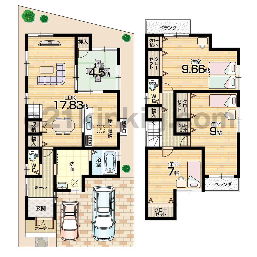 Floor plan. (Version 14), Price 23,900,000 yen, 4LDK, Land area 106.6 sq m , Building area 112.32 sq m