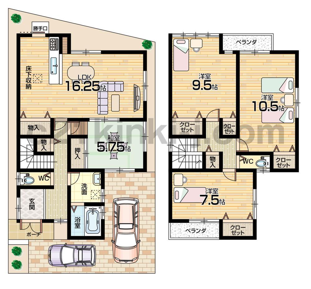 Floor plan. (Version 15), Price 25 million yen, 4LDK, Land area 107.79 sq m , Building area 119.89 sq m