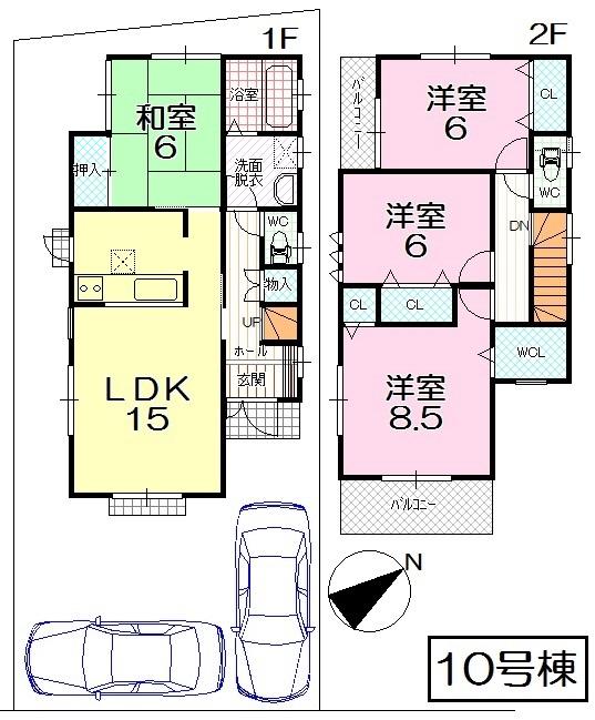 Floor plan. (10 Building), Price 28.8 million yen, 4LDK, Land area 112.72 sq m , Building area 99.36 sq m