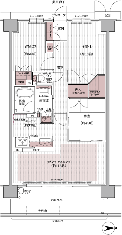 Floor: 3LDK, occupied area: 68.04 sq m, Price: 24,580,000 yen (tentative)