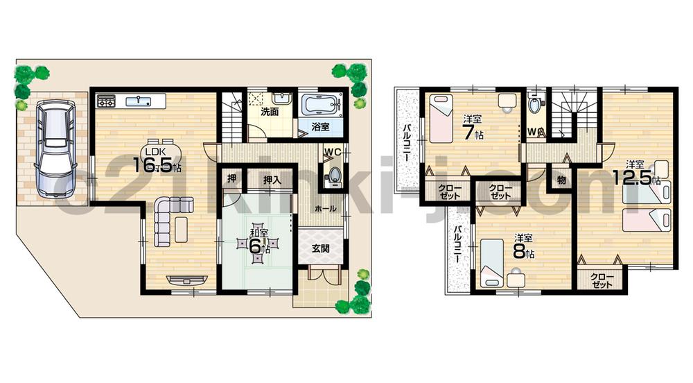 Floor plan. (No. 8 locations), Price 24,300,000 yen, 4LDK, Land area 100.04 sq m , Building area 115.02 sq m