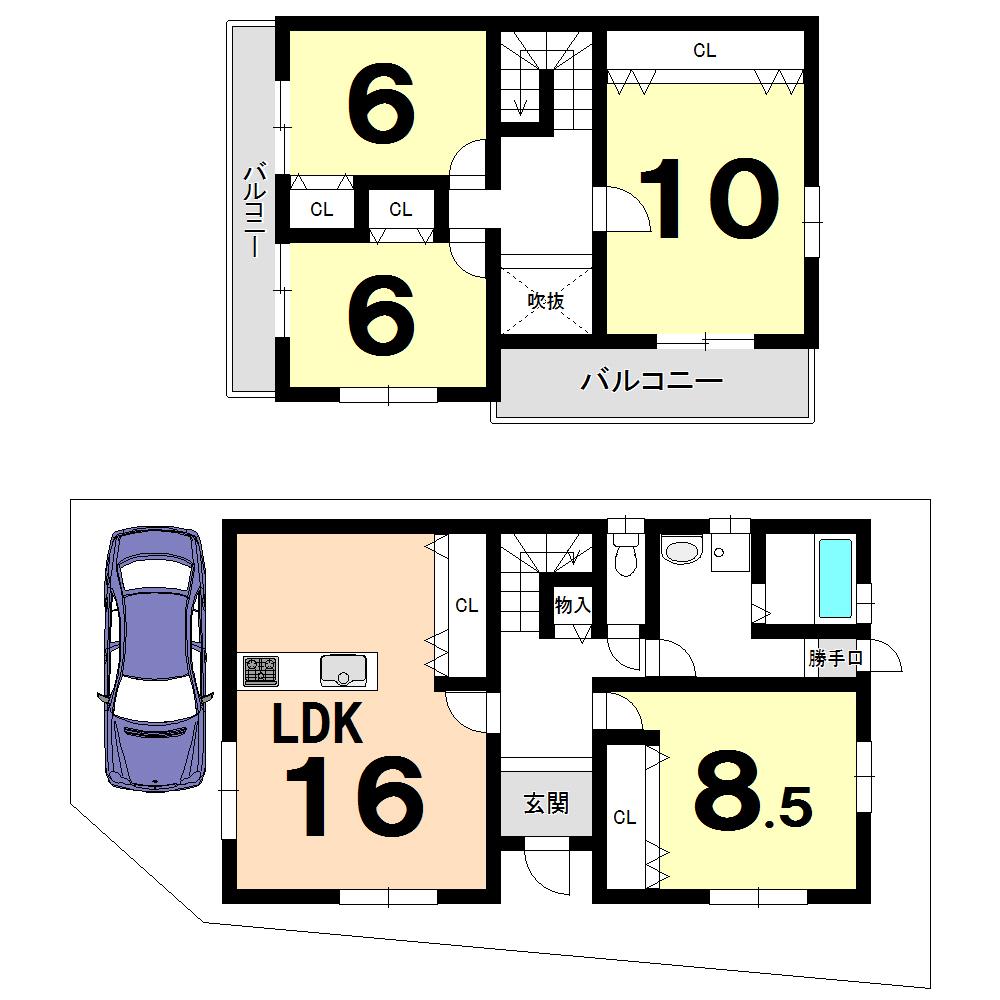 Floor plan. 38,800,000 yen, 4LDK, Land area 115.54 sq m , Building area 118.41 sq m