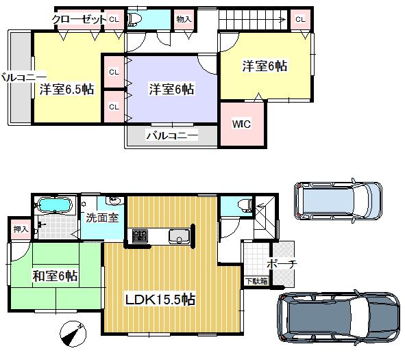 Floor plan. 22,800,000 yen, 4LDK, Land area 120.96 sq m , Building area 98.01 sq m floor plan