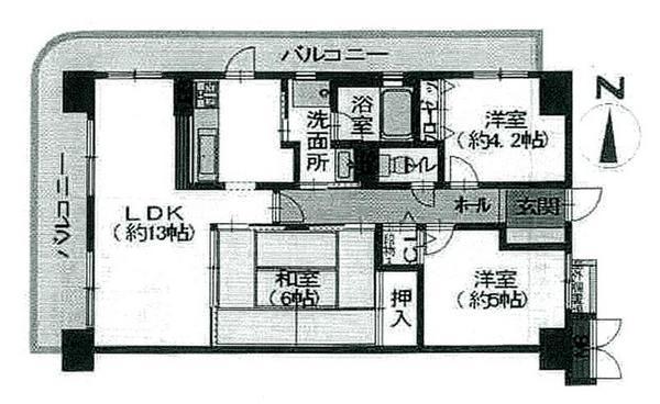Floor plan. 3LDK, Price 10 million yen, Occupied area 60.54 sq m , Balcony area 20.18 sq m