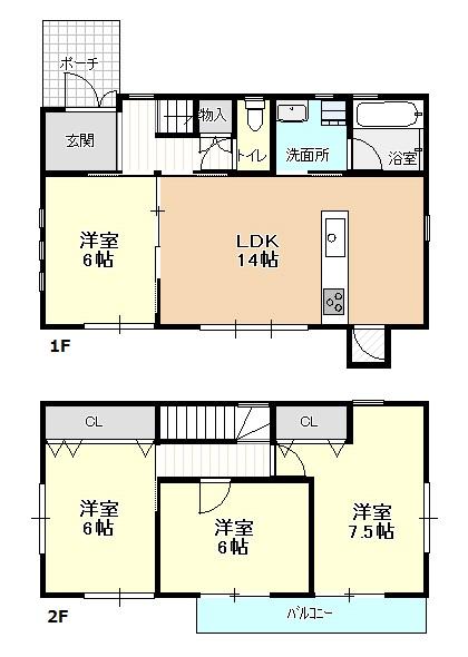 Floor plan. 30 million yen, 4LDK, Land area 115.84 sq m , Building area 88.56 sq m floor plan