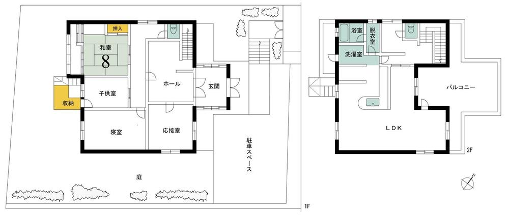 Floor plan. 52,800,000 yen, 4LDK, Land area 430 sq m , Building area 123.78 sq m