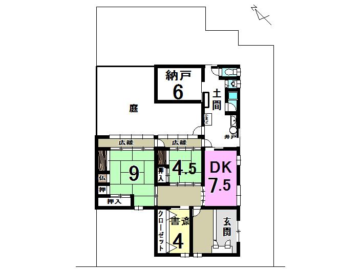 Floor plan. 43 million yen, 3LK, Land area 428.23 sq m , Building area 83.23 sq m