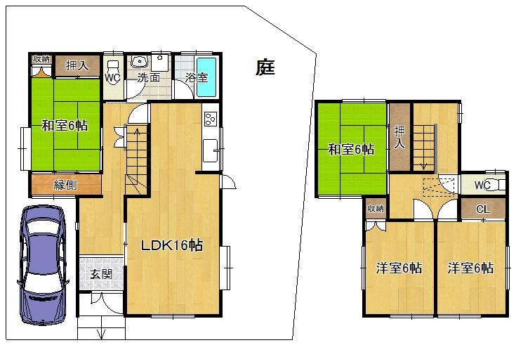 Floor plan. 27,800,000 yen, 4LDK, Land area 160.07 sq m , Building area 109.3 sq m