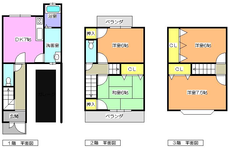 Floor plan. 13.8 million yen, 4DK, Land area 48.12 sq m , Building area 94.36 sq m