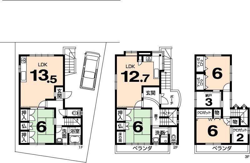 Floor plan. 28.8 million yen, 4LLDDKK + S (storeroom), Land area 94.5 sq m , Building area 135.78 sq m Floor