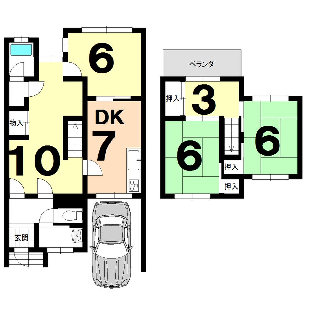 Floor plan. 12.8 million yen, 5DK, Land area 82.32 sq m , Building area 57.24 sq m material creation (2013.03.11)