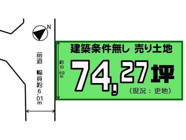 Compartment figure. Land price 29,800,000 yen, Land area 245.55 sq m