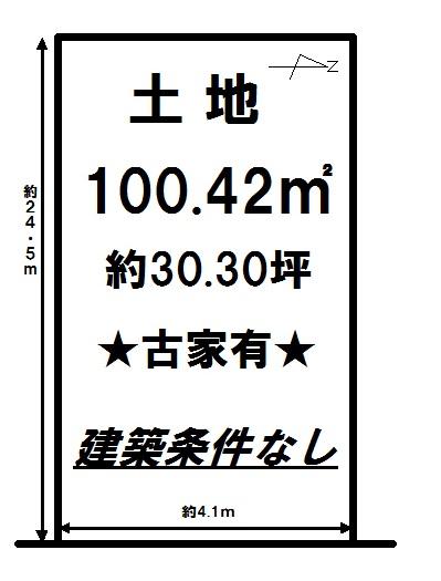 Compartment figure. Land price 26,800,000 yen, Land area 100.42 sq m