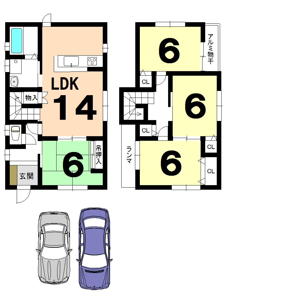 Building plan example (floor plan). Plan can be changed in a free design
