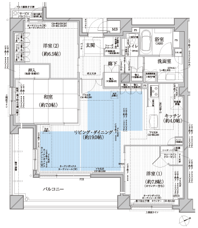 Floor: 3LDK, occupied area: 100.1 sq m, Price: 94,980,000 yen