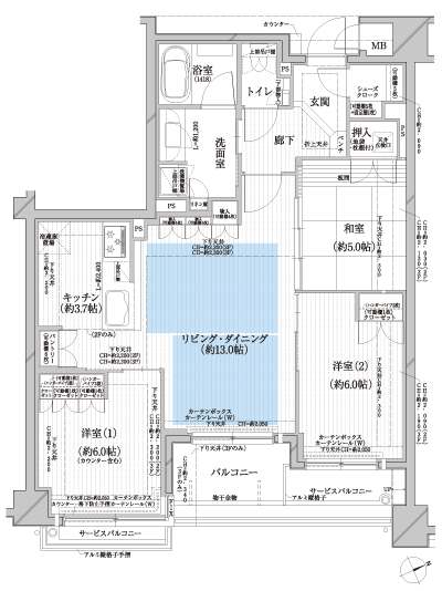 Floor: 3LDK, occupied area: 76.61 sq m, Price: 56,980,000 yen