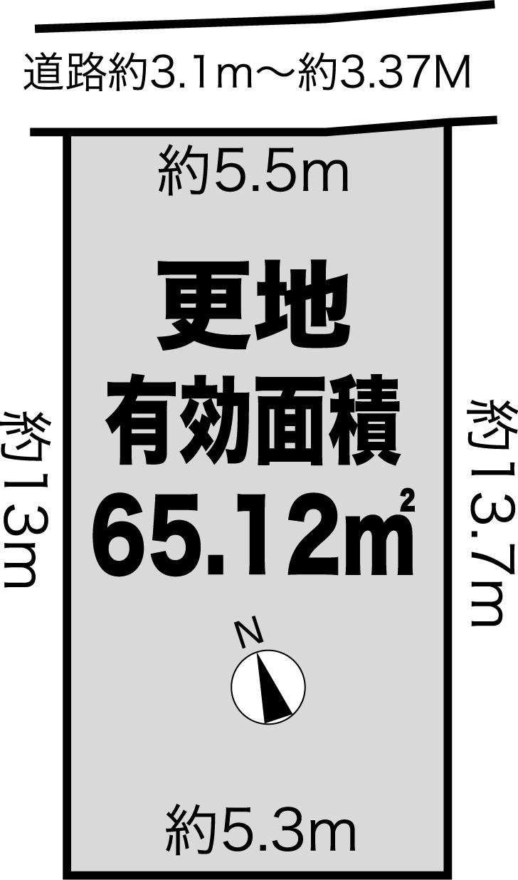 Compartment figure. Land price 36,800,000 yen, Land area 68.99 sq m
