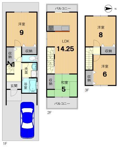 Floor plan. 33,800,000 yen, 4LDK, Land area 73.55 sq m , Building area 102.56 sq m