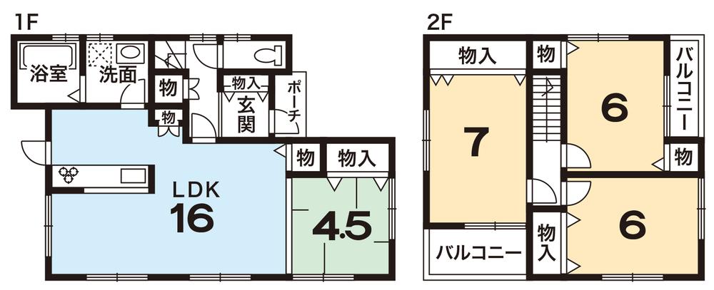Building plan example (floor plan). Building price 14 million yen, Building area 91.11  sq m