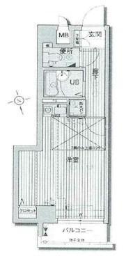 Floor plan. Price 8.4 million yen, Occupied area 22.57 sq m , Balcony area 2.5 sq m