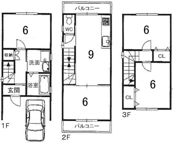 Floor plan. 27,800,000 yen, 4LDK, Land area 56.34 sq m , Building area 77.76 sq m