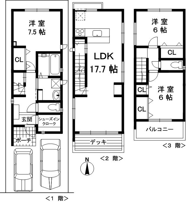 Floor plan. 36,800,000 yen, 3LDK, Land area 64.98 sq m , Building area 99.69 sq m