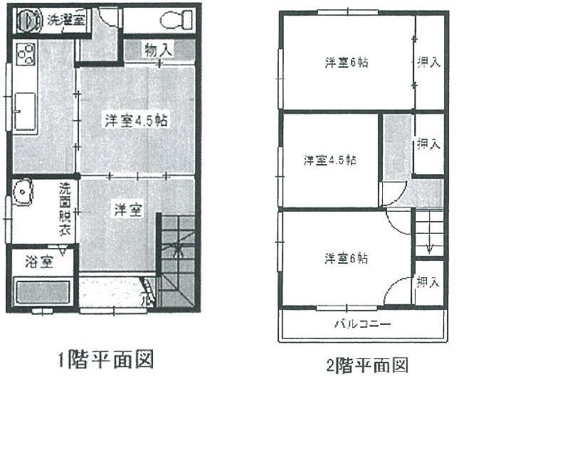 Floor plan. 12.8 million yen, 4K, Land area 53.81 sq m , Building area 78.24 sq m