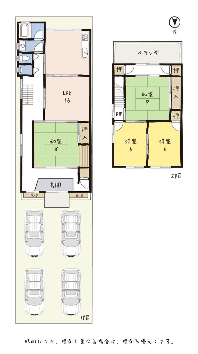 Floor plan. 38,700,000 yen, 4LDK, Land area 161.95 sq m , Building area 113.92 sq m