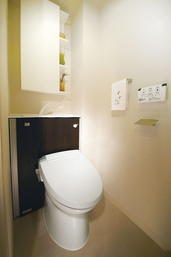 Toilet.  [Water-saving toilet system] It delivers high cleaning power with less water, Water-saving toilet that also contribute to the household have been standard equipment ( ※ )