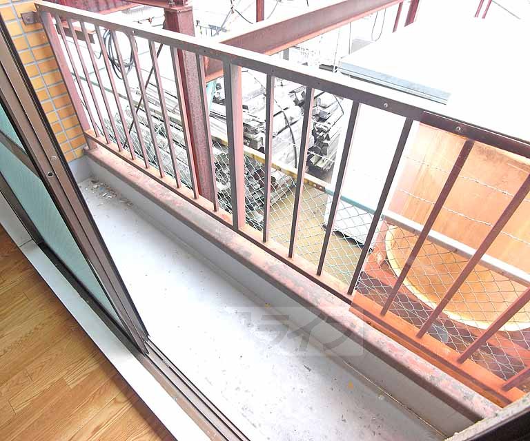 Balcony. It is a quiet residential area.