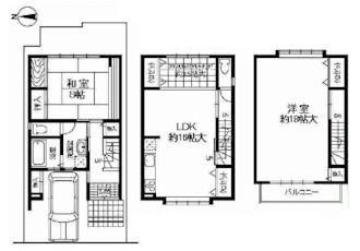 Floor plan. 34,800,000 yen, 2LDK, Land area 73.98 sq m , Building area 105.56 sq m