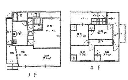 Floor plan. 25,500,000 yen, 6DK, Land area 75.7 sq m , Building area 106.4 sq m